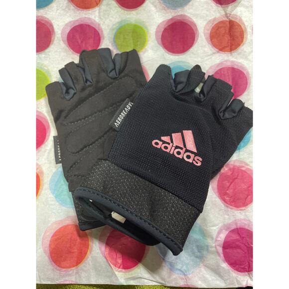 adidas Essential Weightlifting Gloves, Adjustable Fingerless Workout Gloves - Picture 1 of 3